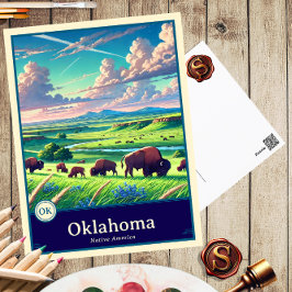 Oklahoma | Postal con cubierta de estilo anime