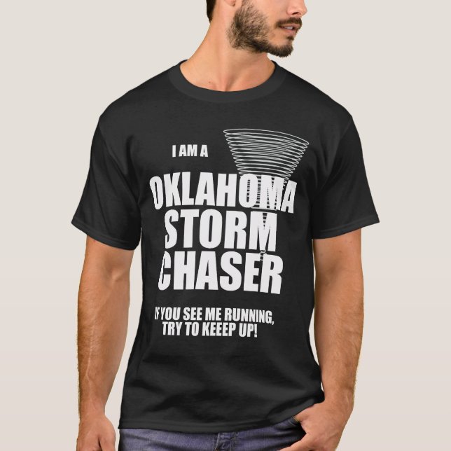 Oklahoma Tornado Storm Chaser Camiseta negra (Anverso)