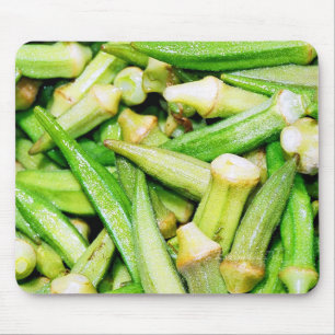 okras verduras verdes alfombrilla de ratón