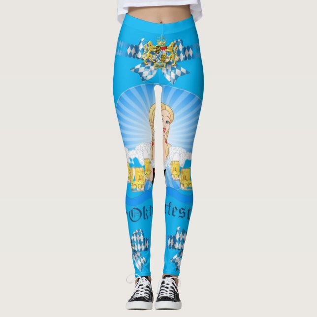Oktoberfest / Leggings de Escudos bávaros con fest (Anverso)
