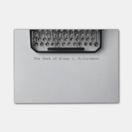 Ol formó a máquina de escribir notas de encargo