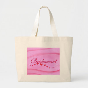 Ola de corazones rojos, bolsa de lona de la dama d