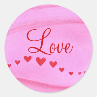 Ola de Corazones Rojos Pegatinas de Amor