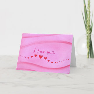 Ola de Corazones Rojos, Tarjeta de te amo