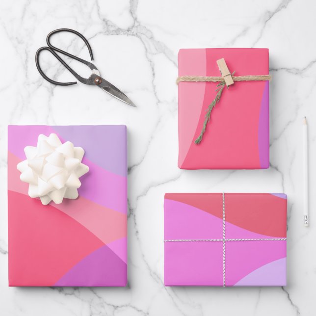 Ola de curvas en un conjunto de papel de envolver  (Anverso)