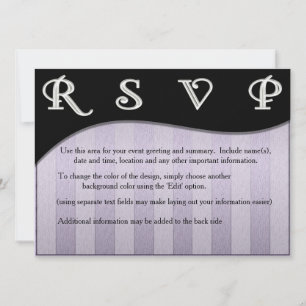 Ola de diseño moderno y rayas Invitación plateada