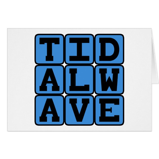 Ola de marea, violento tsunami (Anverso (Horizontal))