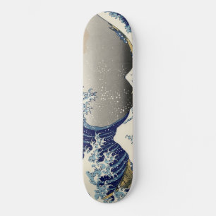 Ola de pintura artística japonesa, patineta