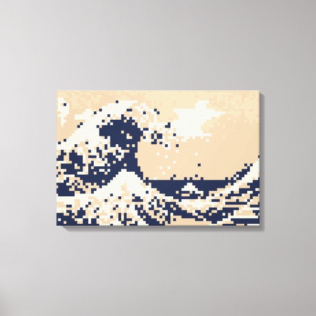 Ola de píxeles arte de 8 bits (Anverso)