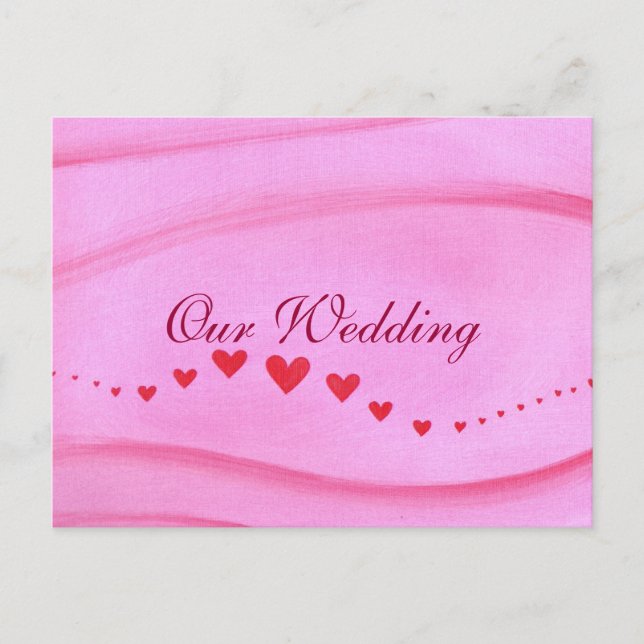 Ola de tarjetas postales de la invitación a la bod (Anverso)