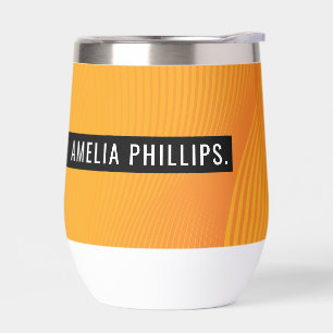 OLA DE TRENDY líneas curvas modernas naranja brill