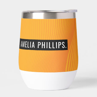 OLA DE TRENDY líneas curvas modernas naranja brill