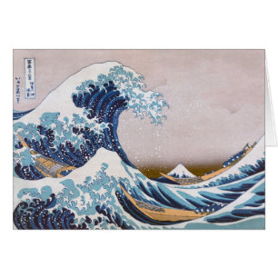 Ola de tsunami Gran ola frente a Kanagawa Japón po