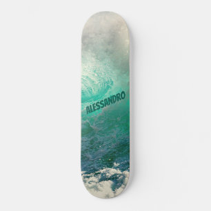 Ola del mar y tu nombre Skateboard