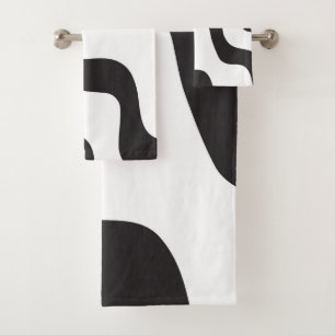Ola en Negro y Blanco Arte Moderno Abstracto Chic