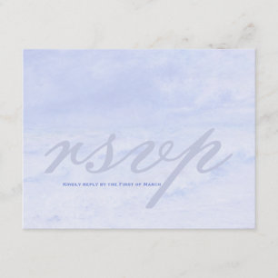 Ola oceánica: Personalizable Boda azul pálido RSVP