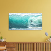 Ola, Surfista, Hermoso Paisaje Impresión en Lienzo