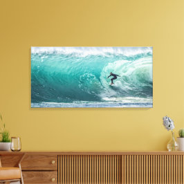 Ola, Surfista, Hermoso Paisaje Impresión en Lienzo