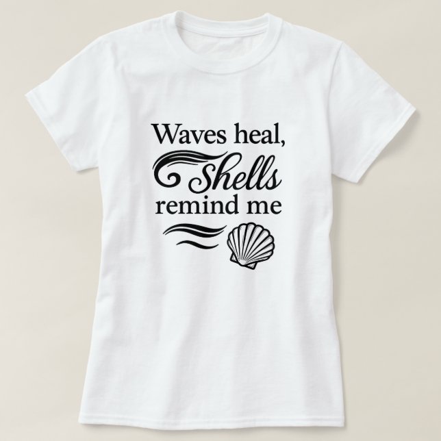 Olas Curan, Conchas Me Recuerdan – Camiseta de Con (Diseño del anverso)