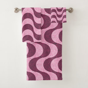 Olas de adoquín portuguesas en rosa moderno