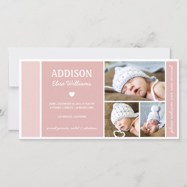 OLAS DE CALMA | ANUNCIO DE NACIMIENTO DE NIÑA (Anverso)