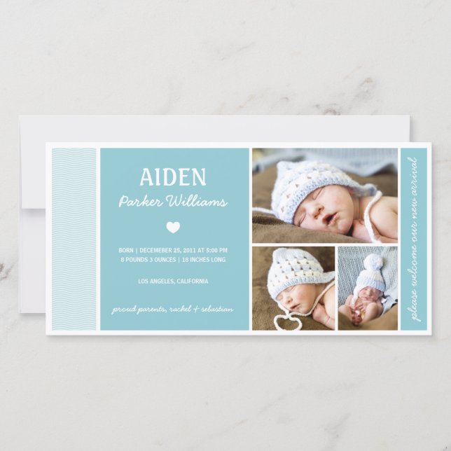 OLAS DE CALMA | ANUNCIO DE NACIMIENTO DE NIÑO (Anverso)