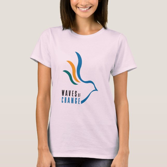 Olas de camiseta orgánica de la dama de cambio (Anverso)
