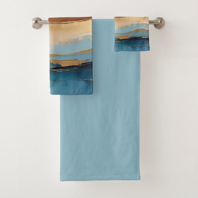 Olas de cobre y oro azules (In situ)