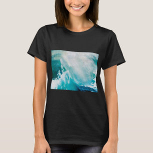 OLAS DE MAR BLANCAS AZULES EN LA Camiseta DE LA TO