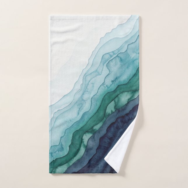 Olas de océano abstractas (Toalla de mano)
