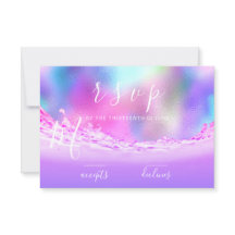 Olas de RSVP Océano Tropical Acuático Rosa Pastel