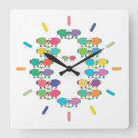 Olas en el reloj de pared acrílico de Hues