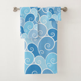 Olas en espiral azules