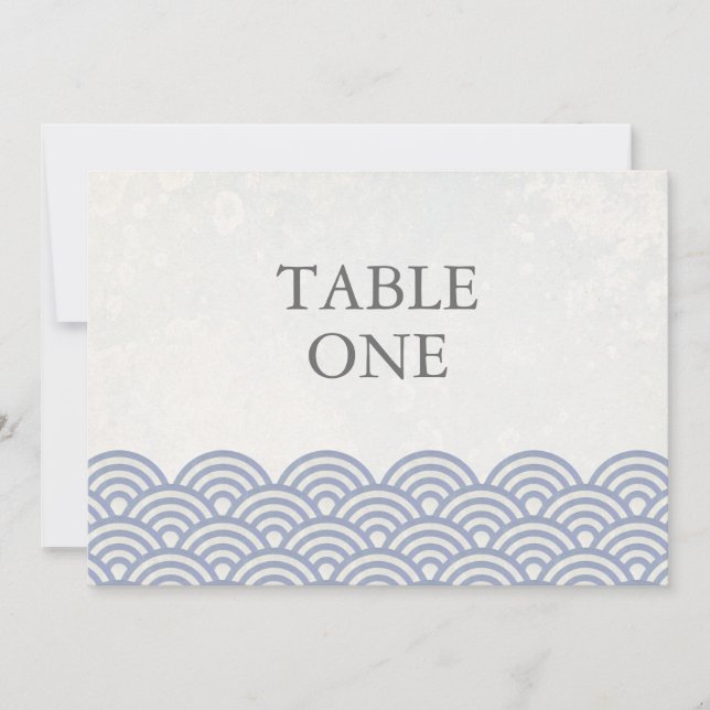 Olas Estilizadas Japonesas Seigha Número de Mesa G (Anverso)