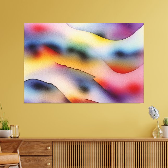 "Olas fraccionadas" arte abstracto contemporáneo (Insitu (Sala de estar))