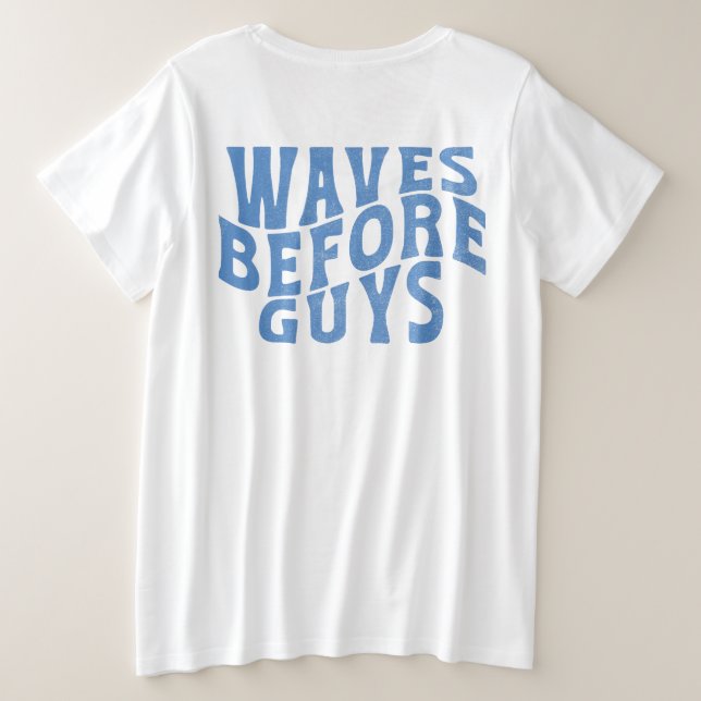 Olas frente a hombres vacaciones de verano Chicas  (Reverso del diseño)