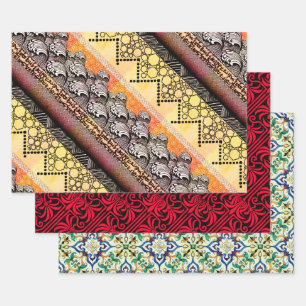 Olas japonesas, papel pintado inglés y azulejos es