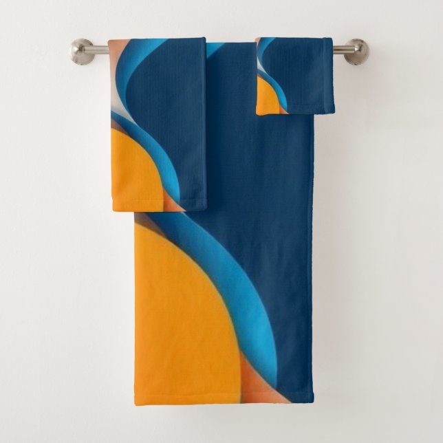 Olas naranjas y azules (In situ)