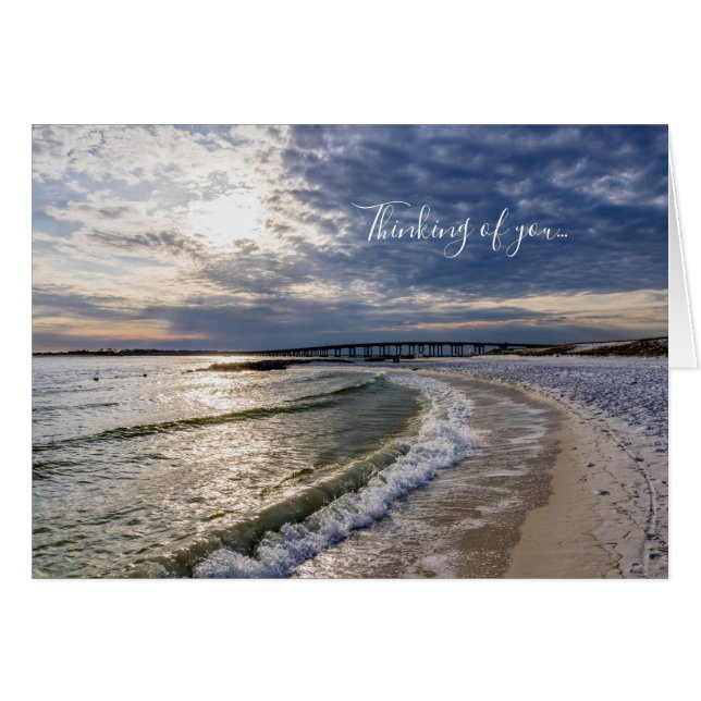 Olas nocturnas de Destin Florida pensando en tu ca (Anverso (Horizontal))