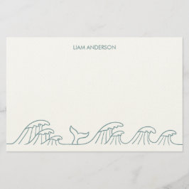 Olas oceánicas niños costeros papel estacionario