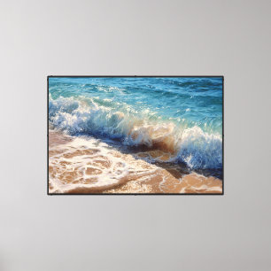 Olas realistas del océano en arte abstracto de par