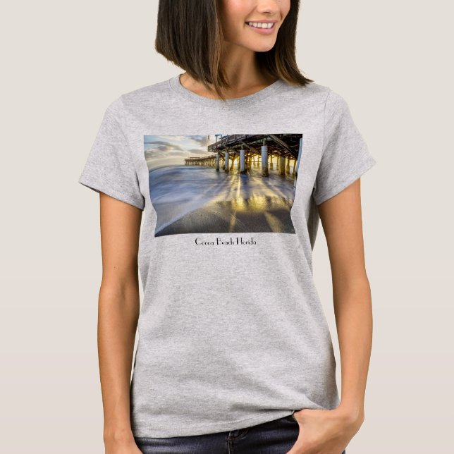 Olas Suaves En La Camiseta Cocoa Pier (Anverso)