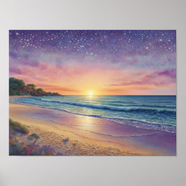 Olas y arte de playa hermosos