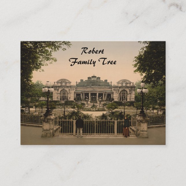 Old Casino, Vichy, tarjeta de perfil de árbol fami (Anverso)