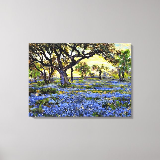 Old Live Oak Tree and Bluebells - Arte Onderdonk (Anverso)