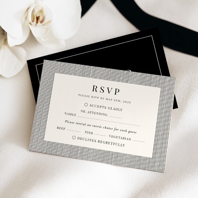 Old Money Wedding RSVP Response Card (Subido por el creador)