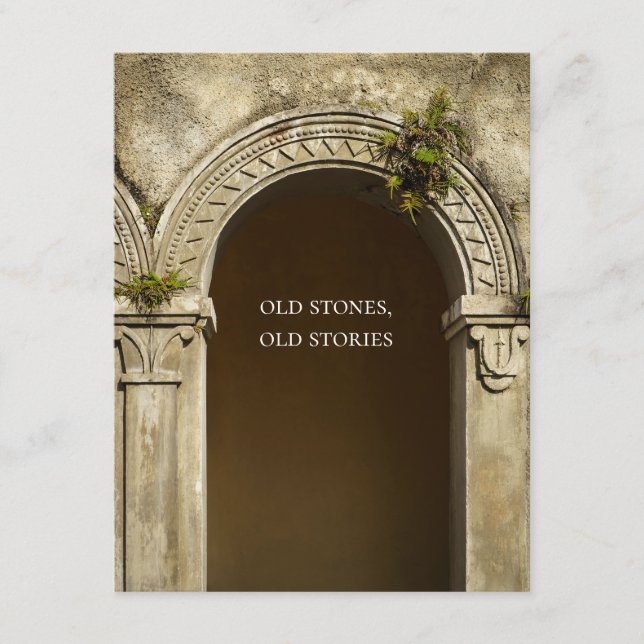 Old Stones, Old Stories, Poetic Architecture Card (Anverso)