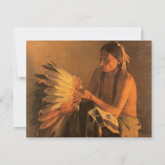 Old War Bonnet de Joseph Henry Sharp (Anverso)