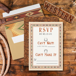 Old West Frontier Wedding RSVP Card