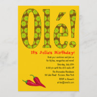 ¡Ole! Invitación temática mexicana